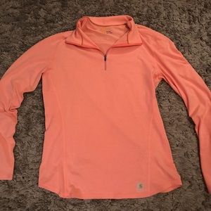 Carhartt pink athletic quarter zip